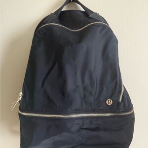 lululemon athletica Black Backpack with gold Accents